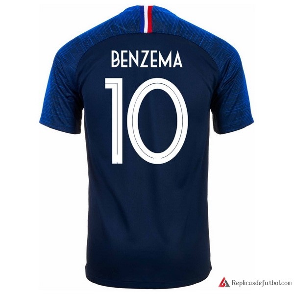 Camiseta Seleccion Francia Primera equipación Benzema 2018 Azul